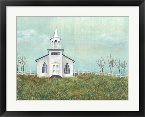 Framed Country Church I Print