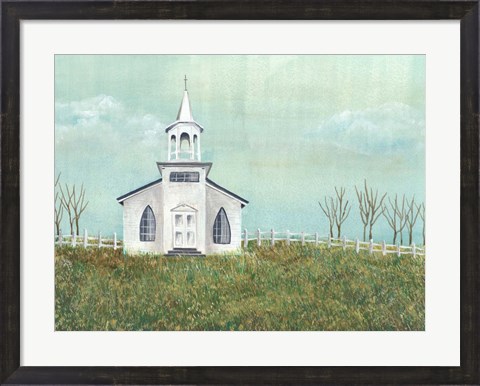 Framed Country Church I Print