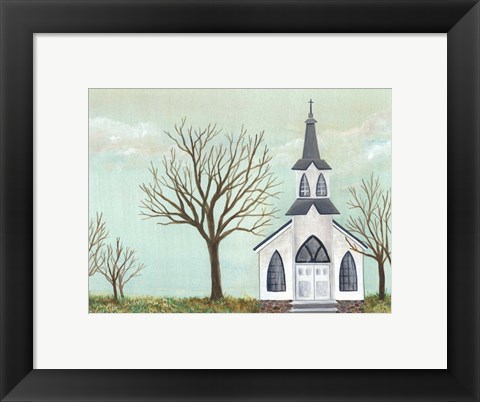 Framed Country Church II Print