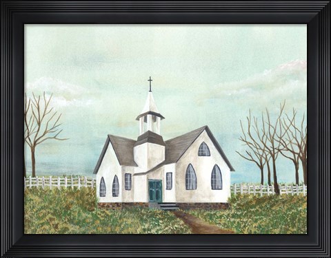 Framed Country Church III Print