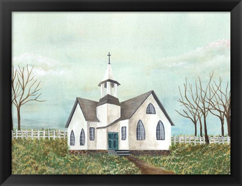 Framed Country Church III Print