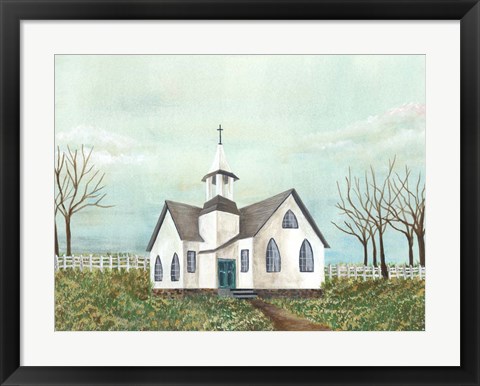 Framed Country Church III Print