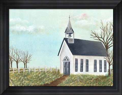 Framed Country Church IV Print