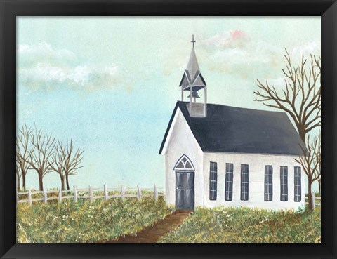 Framed Country Church IV Print