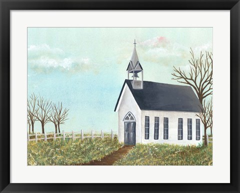 Framed Country Church IV Print