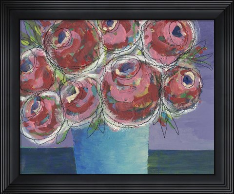 Framed Candy Flowers I Print