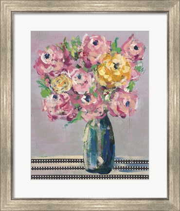 Framed Feisty Floral I Print
