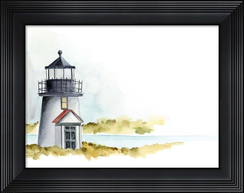 Framed Ocean Beacon I Print