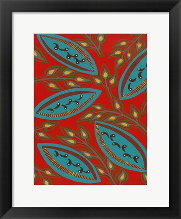 Framed Stylized Motif III Print