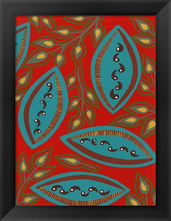 Framed Stylized Motif IV Print