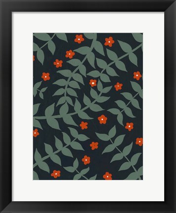 Framed Blooming Garden Pattern I Print
