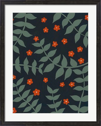 Framed Blooming Garden Pattern II Print