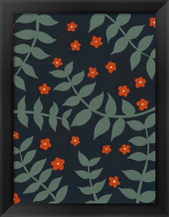 Framed Blooming Garden Pattern II Print