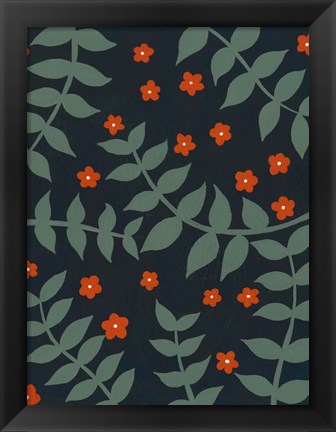 Framed Blooming Garden Pattern II Print