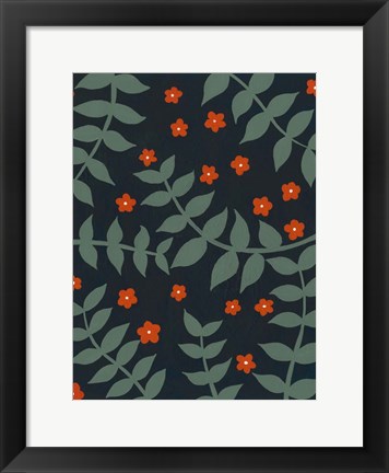 Framed Blooming Garden Pattern II Print