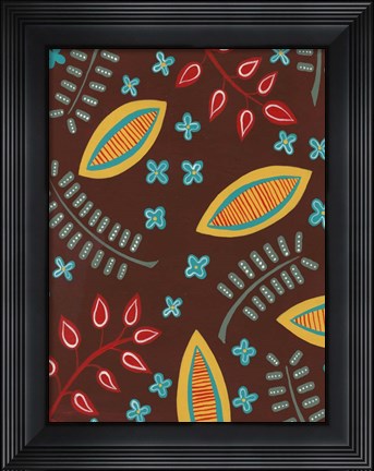 Framed Stylized Motif I Print