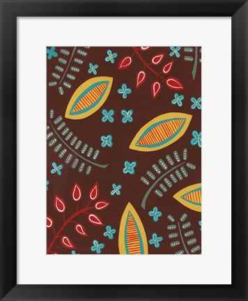 Framed Stylized Motif I Print