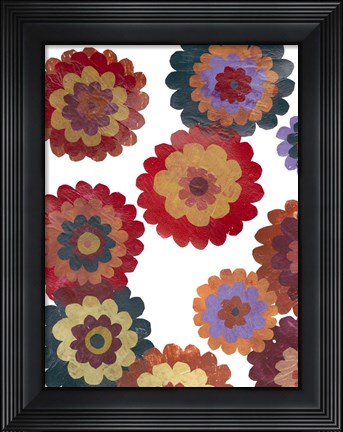 Framed Scattered Blooms I Print