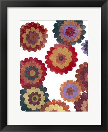 Framed Scattered Blooms I Print