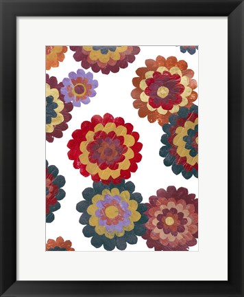 Framed Scattered Blooms II Print