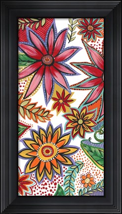 Framed Flowering Garden Whimsy I Print