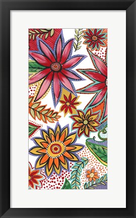 Framed Flowering Garden Whimsy I Print