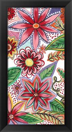 Framed Flowering Garden Whimsy II Print