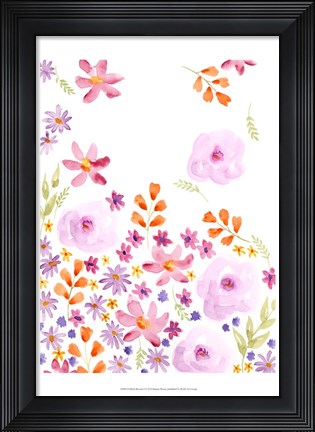 Framed Blush Blooms I Print