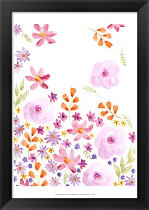 Framed Blush Blooms I Print