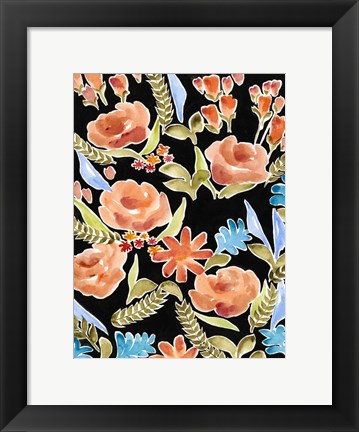 Framed Floral Assembly I Print