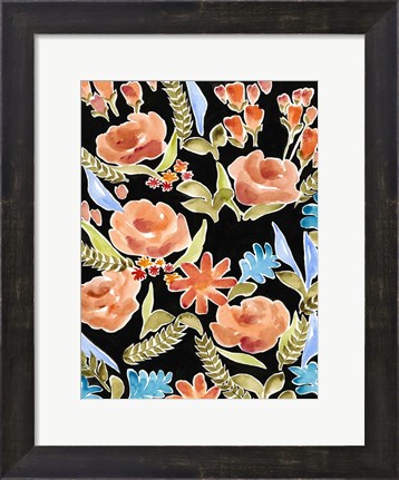 Framed Floral Assembly I Print
