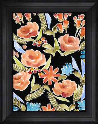 Framed Floral Assembly I Print