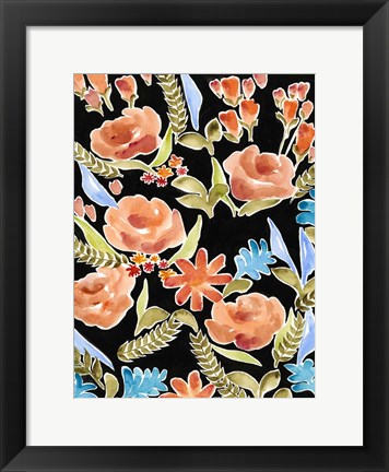 Framed Floral Assembly I Print