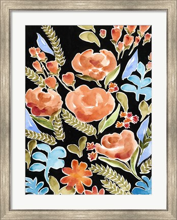 Framed Floral Assembly II Print