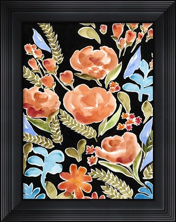 Framed Floral Assembly II Print