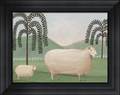 Framed Folk Farm I Print