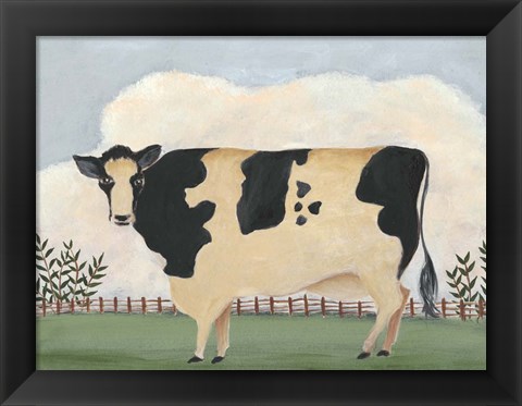 Framed Folk Farm II Print