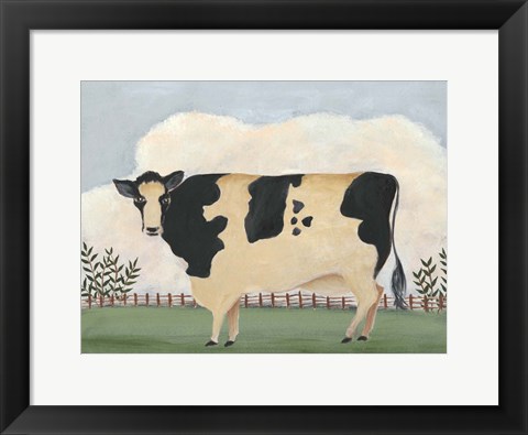 Framed Folk Farm II Print