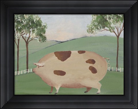 Framed Folk Farm III Print