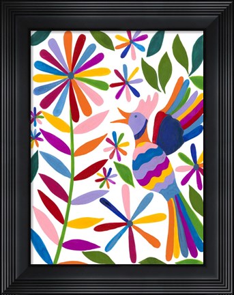 Framed Otomi Bird II Print