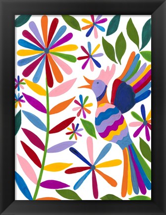 Framed Otomi Bird II Print