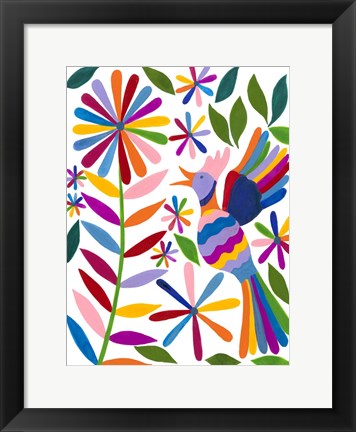 Framed Otomi Bird II Print