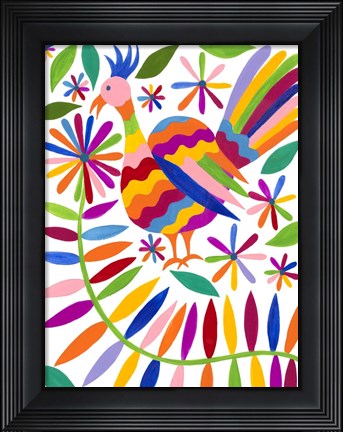 Framed Otomi Bird III Print