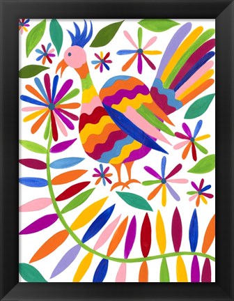 Framed Otomi Bird III Print