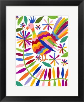 Framed Otomi Bird III Print