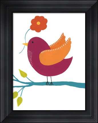 Framed Cute Bird II Print