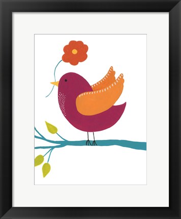 Framed Cute Bird II Print