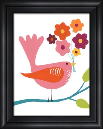 Framed Cute Bird III Print