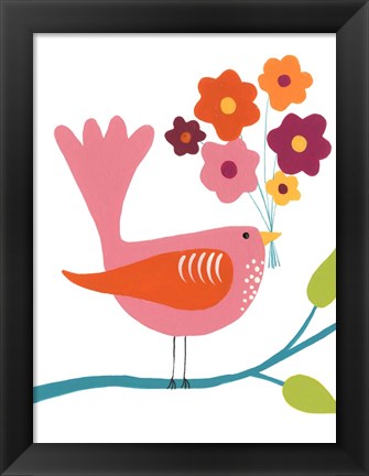 Framed Cute Bird III Print