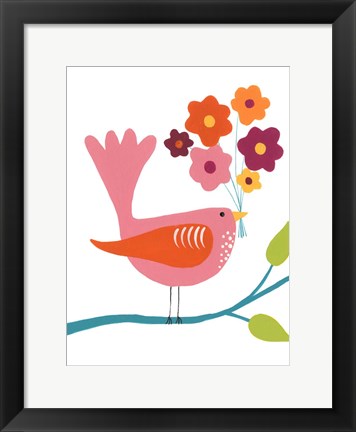 Framed Cute Bird III Print